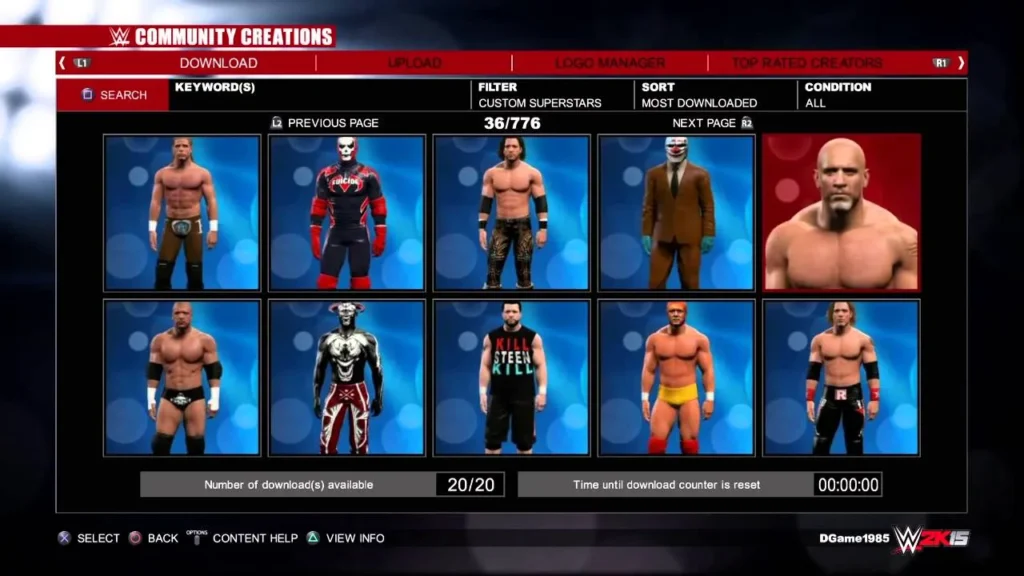 WWE Community creations