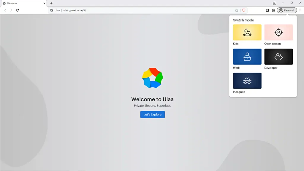 Ulaa Browser Modes